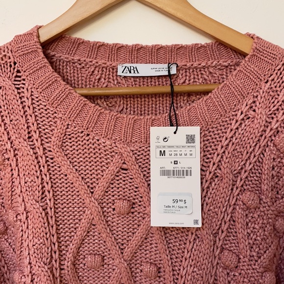 Zara Diamond Knit Argyle Sweater - Picture 4 of 7